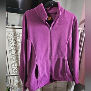 PRELOVED WOMENS XL PURPLE BASS PRO ZIP UP JACKET WITH POCKETS